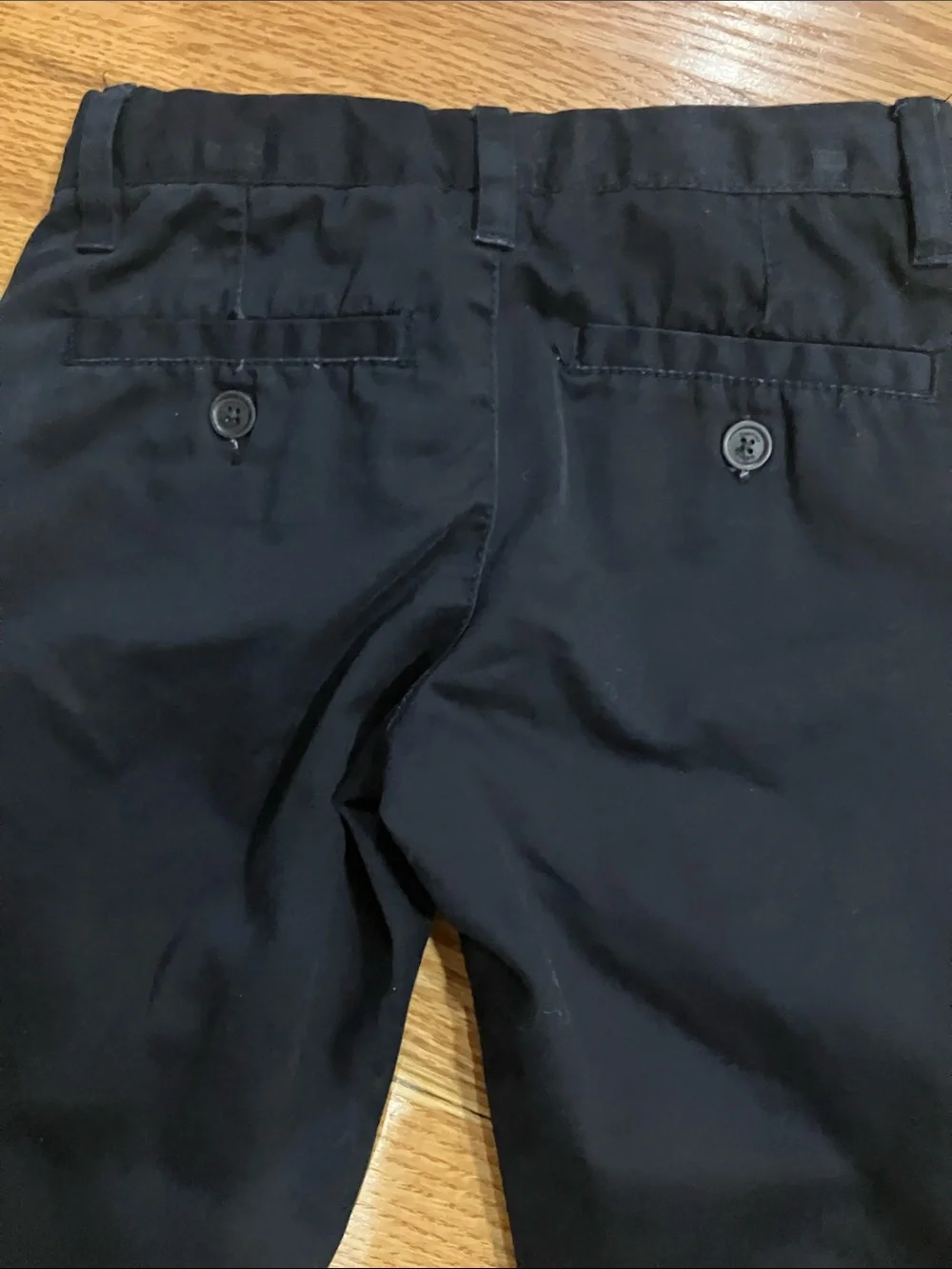 GAP Kids Black Casual/School Chino Pants Sz 8 Adjustable Waist 23” Inseam EUC